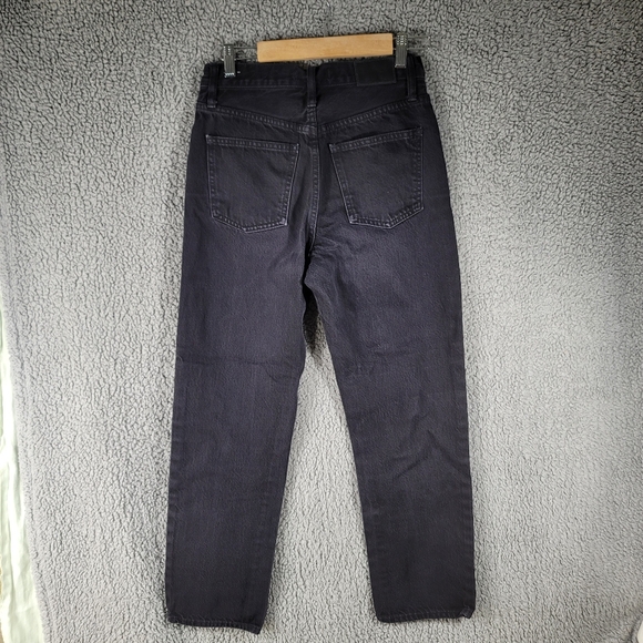 Madewell Jeans Womens 28* Black The Dad Jean Relaxed Baggy Straight Faded Denim - Picture 5 of 14